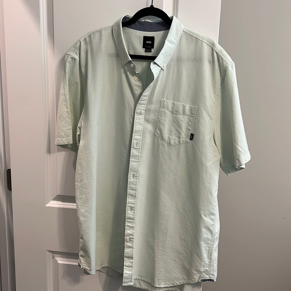 Vans Green Short Sleeve Button Down Shirt